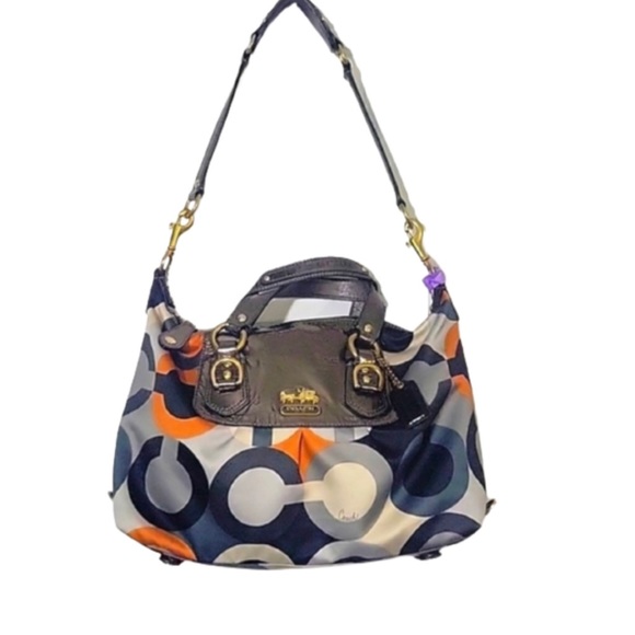 Coach Madison Graphic Multi Color Op Art Sabrina 2-WAY Shoulder Bag - Picture 1 of 7
